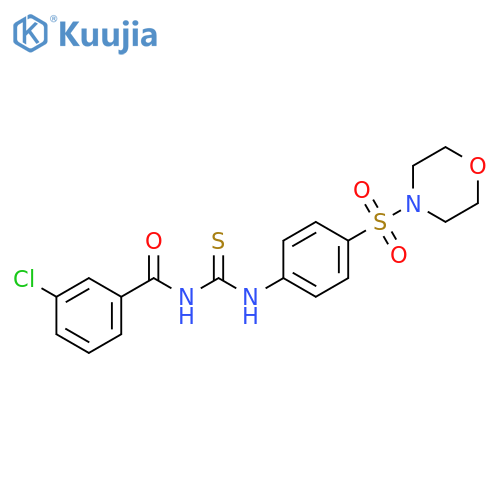 1-(3-chlorobenzoyl)-3-[4-(morpholine-4-sulfonyl)phenyl]thiourea structure