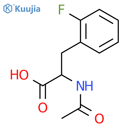 2-acetamido-3-(2-fluorophenyl)propanoic acid structure