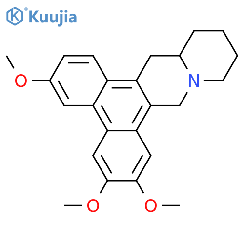 9H-Phenanthro[9,10-b]quinolizine, 11,12,13,14,14a,15-hexahydro-3,6,7-trimethoxy-, (14aR)- structure