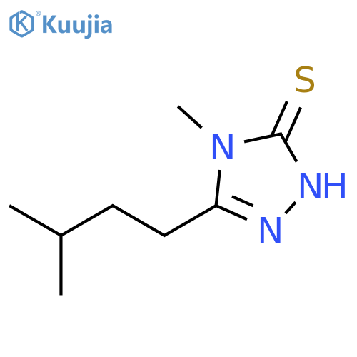 3H-1,2,4-Triazole-3-thione, 2,4-dihydro-4-methyl-5-(3-methylbutyl)- structure