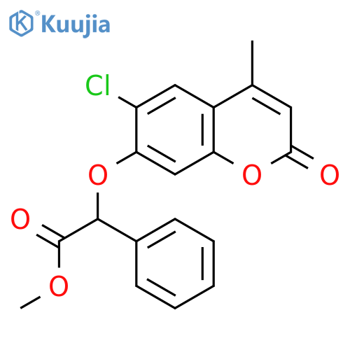 methyl 2-(6-chloro-4-methyl-2-oxochromen-7-yl)oxy-2-phenylacetate structure