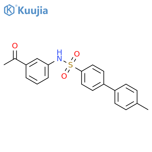 N-(3-acetylphenyl)-4'-methyl-1,1'-biphenyl-4-sulfonamide structure