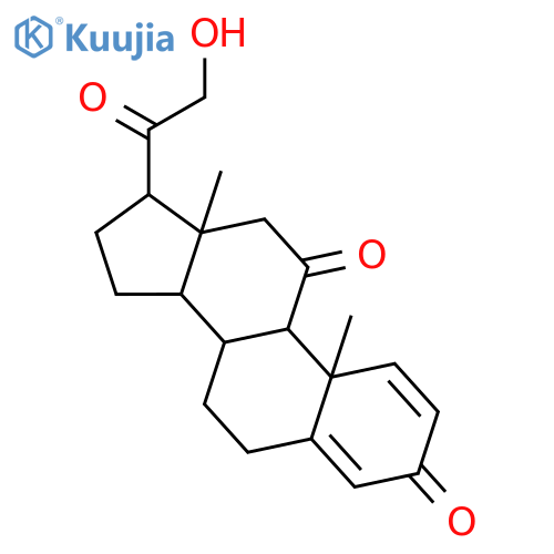 21-hydroxypregna-1,4-diene-3,11,20-trione structure