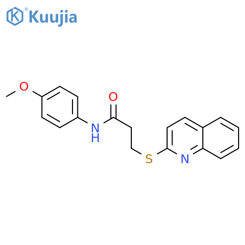 N-(4-methoxyphenyl)-3-(quinolin-2-ylsulfanyl)propanamide structure
