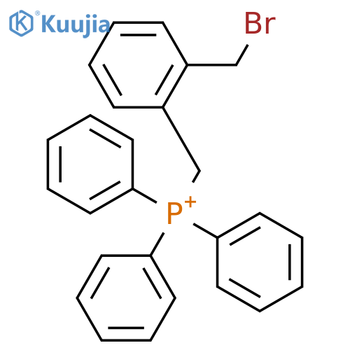 [2-(bromomethyl)phenyl]methyl-triphenylphosphanium;bromide structure