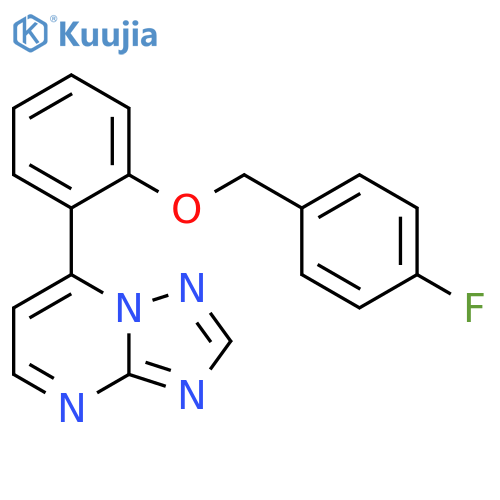 7-{2-[(4-fluorophenyl)methoxy]phenyl}-[1,2,4]triazolo[1,5-a]pyrimidine structure