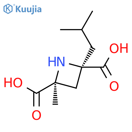 2,4-Azetidinedicarboxylic acid, 2-methyl-4-(2-methylpropyl)-, (2S,4R)- structure