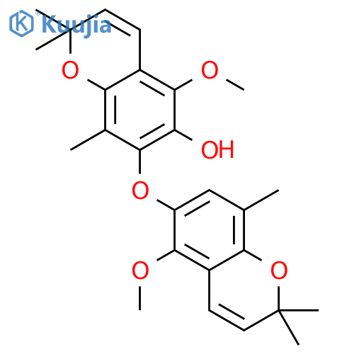 5-methoxy-7-(5-methoxy-2,2,8-trimethyl-2H-chromen-6-yloxy)-2,2,8-trimethyl-2H-chromen-6-ol structure