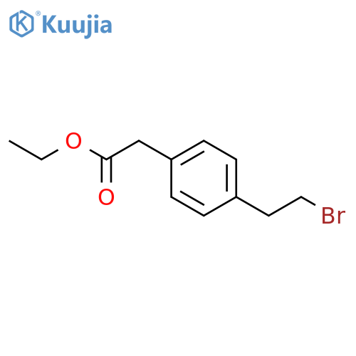ethyl 2-[4-(2-bromoethyl)phenyl]acetate structure