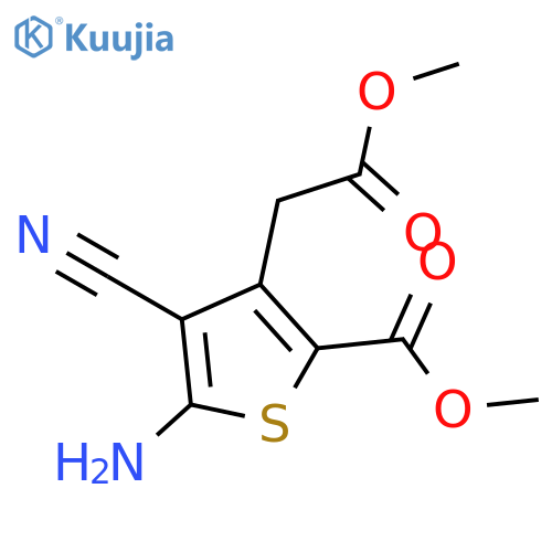 5-Amino-4-cyano-2-(methoxycarbonyl)-3-thiopheneacetic Acid Methyl Ester structure