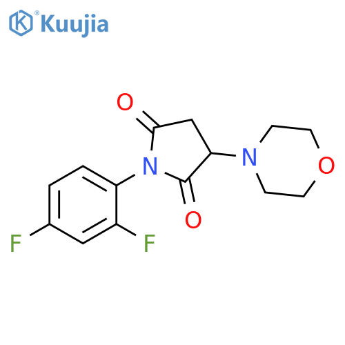 1-(2,4-difluorophenyl)-3-(morpholin-4-yl)pyrrolidine-2,5-dione structure