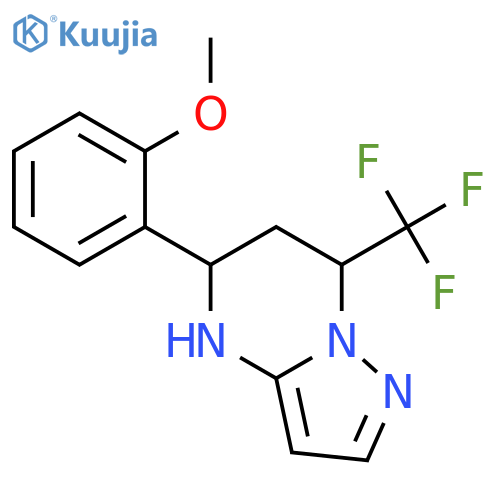 5-(2-methoxyphenyl)-7-(trifluoromethyl)-4H,5H,6H,7H-pyrazolo1,5-apyrimidine structure
