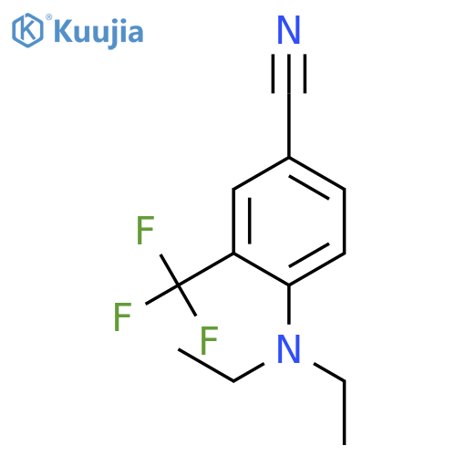 Benzonitrile, 4-(diethylamino)-3-(trifluoromethyl)- structure