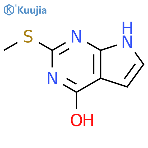 2-(Methylthio)-7H-pyrrolo2,3-dpyrimidin-4-ol structure
