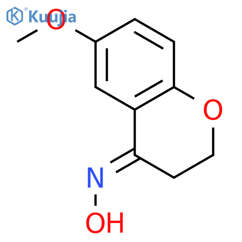 N-(6-methoxy-3,4-dihydro-2H-1-benzopyran-4-ylidene)hydroxylamine structure