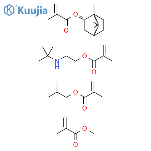 2-Propenoicacid,2-methyl-,2-[(1,1-dimethylethyl)amino]ethylester,polymerwithmethyl2-methyl-2-propenoate,2-methylpropyl2-methyl-2-propenoateandrel-(1R,2R,4R)-1,7,7-trimethylbicyclo[2.2.1]hept-2-yl2-methyl-2-propenoate structure