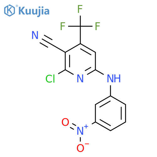 2-Chloro-6-(3-nitroanilino)-4-(trifluoromethyl)nicotinonitrile structure