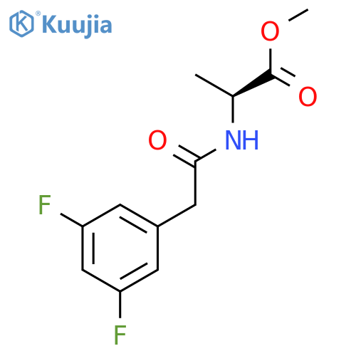 (S)-2-[(3,5-difluorophenyl)acetamido]propanoic acid methyl ester structure