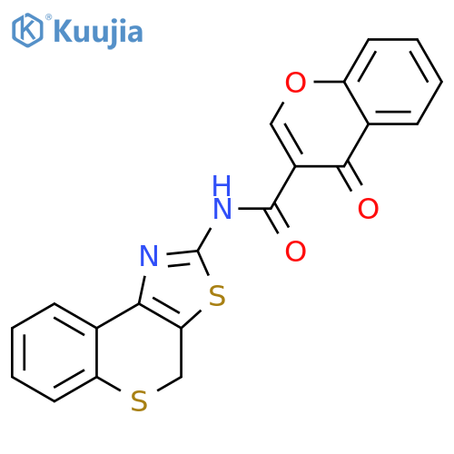 4-oxo-N-{4H-thiochromeno4,3-d1,3thiazol-2-yl}-4H-chromene-3-carboxamide structure