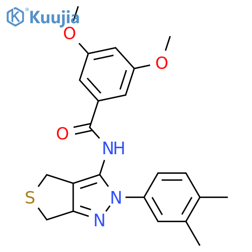 N-[2-(3,4-dimethylphenyl)-2H,4H,6H-thieno[3,4-c]pyrazol-3-yl]-3,5-dimethoxybenzamide structure