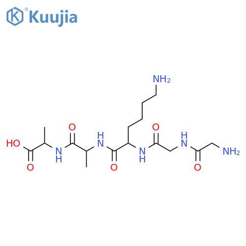 H-Gly-Gly-Lys-Ala-Ala-OH acetate salt structure