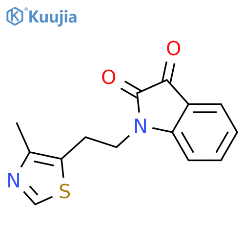 1-2-(4-Methyl-1,3-thiazol-5-yl)ethyl-1H-indole-2,3-dione structure