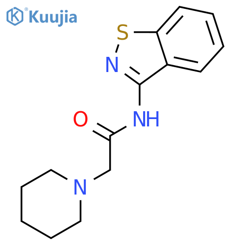 1-PIPERIDINEACETAMIDE, N-1,2-BENZISOTHIAZOL-3-YL- structure