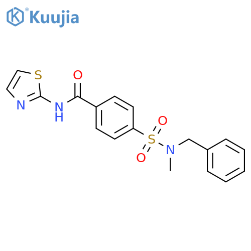 4-benzyl(methyl)sulfamoyl-N-(1,3-thiazol-2-yl)benzamide structure