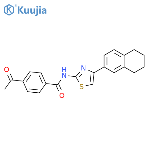 4-acetyl-N-4-(5,6,7,8-tetrahydronaphthalen-2-yl)-1,3-thiazol-2-ylbenzamide structure