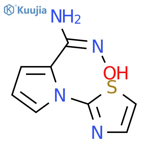N'-Hydroxy-1-(thiazol-2-yl)-1H-pyrrole-2-carboximidamide structure