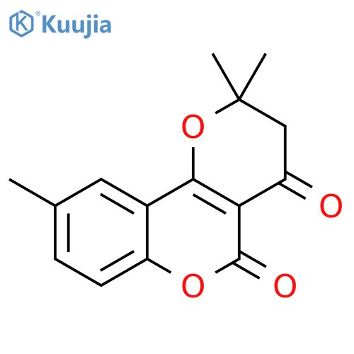 2H,5H-Pyrano[3,2-c][1]benzopyran-4,5(3H)-dione, 2,2,9-trimethyl- structure
