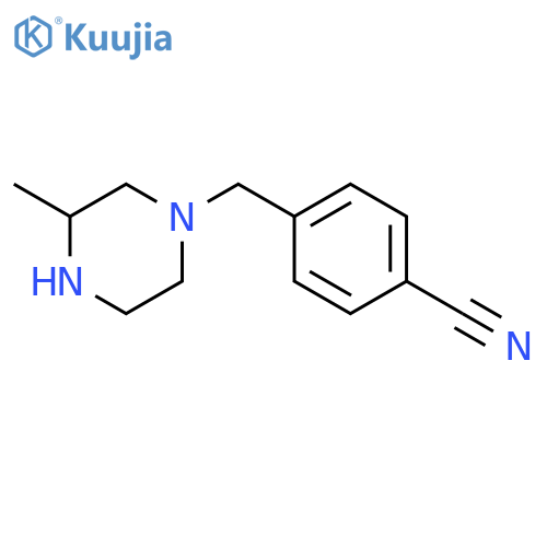 4-(3-methylpiperazin-1-yl)methylbenzonitrile structure