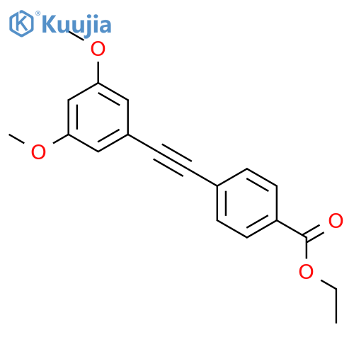 Benzoic acid, 4-[(3,5-dimethoxyphenyl)ethynyl]-, ethyl ester structure
