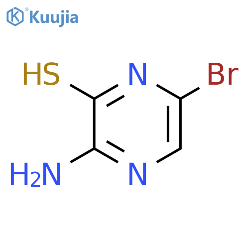 3-Amino-6-bromopyrazine-2-thiol structure
