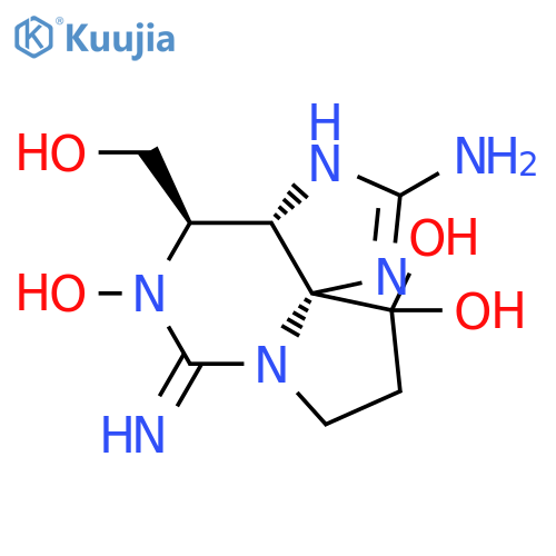 1H,10H-Pyrrolo[1,2-c]purine-10,10-diol,2-amino-3a,4,5,6,8,9-hexahydro-5-hydroxy-4-(hydroxymethyl)-6-imino-,(3aS,4R,10aS)- structure
