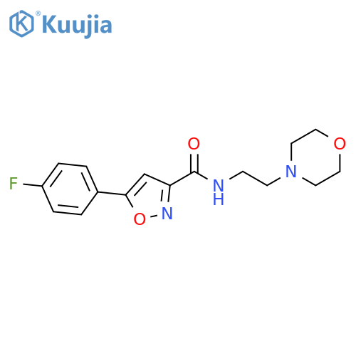 3-Isoxazolecarboxamide, 5-(4-fluorophenyl)-N-[2-(4-morpholinyl)ethyl]- structure