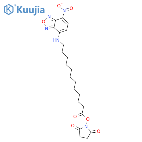 2,5-Pyrrolidinedione,1-[[12-[(7-nitro-2,1,3-benzoxadiazol-4-yl)amino]-1-oxododecyl]oxy]- structure