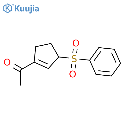 Ethanone, 1-[3-(phenylsulfonyl)-1-cyclopenten-1-yl]- structure