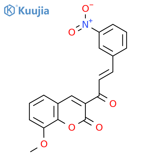 8-methoxy-3-[(2E)-3-(3-nitrophenyl)prop-2-enoyl]-2H-chromen-2-one structure