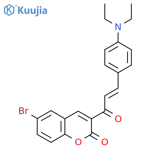 6-bromo-3-[(2E)-3-[4-(diethylamino)phenyl]prop-2-enoyl]-2H-chromen-2-one structure