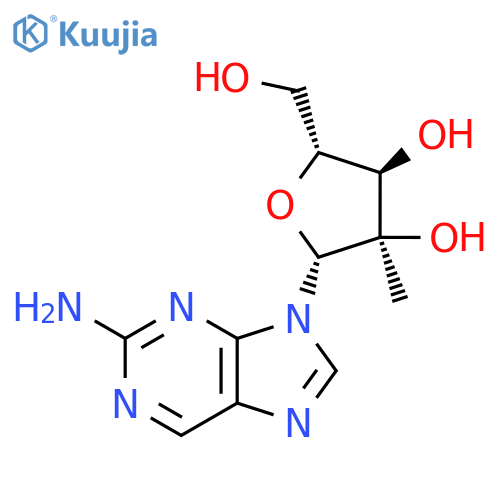 (2R,3R,4R,5R)-2-(2-amino-9H-purin-9-yl)-5-(hydroxymethyl)-3-methyltetrahydrofuran-3,4-diol structure