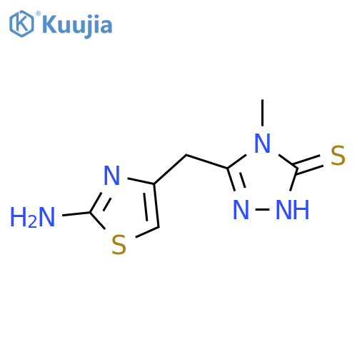 3-(2-amino-1,3-thiazol-4-yl)methyl-4-methyl-4,5-dihydro-1H-1,2,4-triazole-5-thione structure