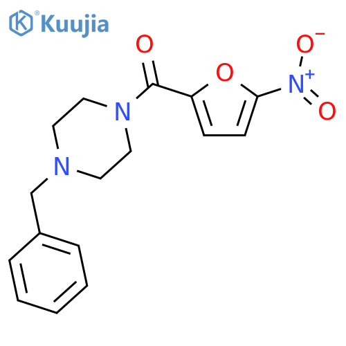 1-benzyl-4-(5-nitrofuran-2-carbonyl)piperazine structure