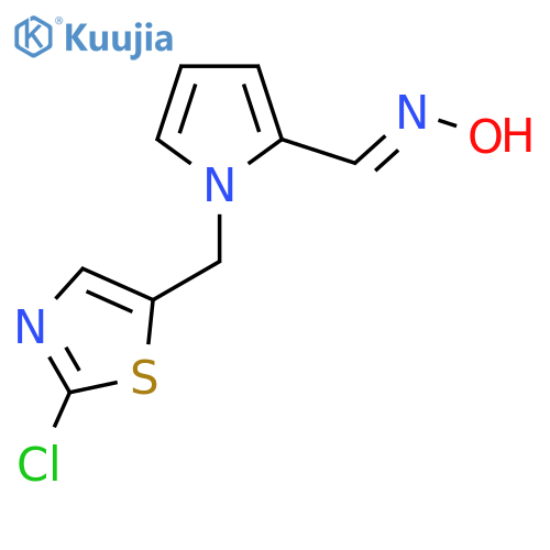 1-[(2-Chloro-1,3-thiazol-5-yl)methyl]-1H-pyrrole-2-carbaldehyde oxime structure