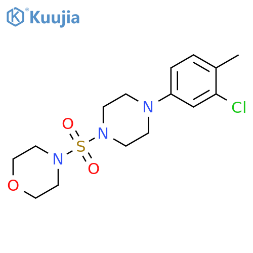 4-{4-(3-chloro-4-methylphenyl)piperazin-1-ylsulfonyl}morpholine structure