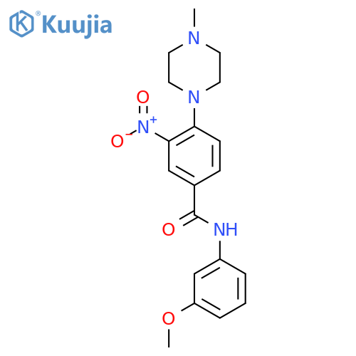 N-(3-methoxyphenyl)-4-(4-methylpiperazin-1-yl)-3-nitrobenzamide structure