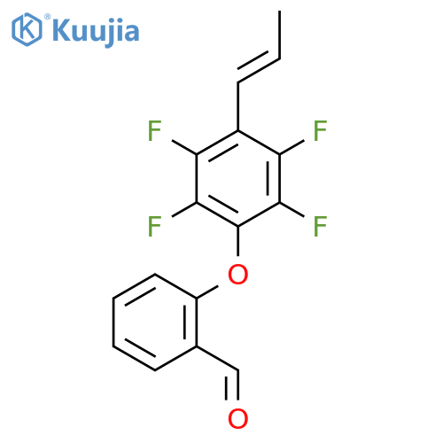 2-[2,3,5,6-tetrafluoro-4-[(E)-prop-1-enyl]phenoxy]benzaldehyde structure