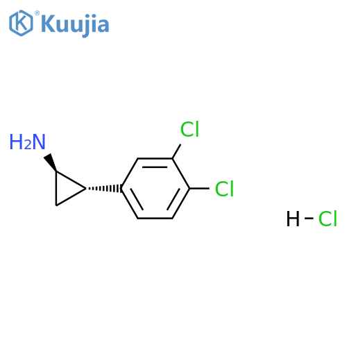 rac-(1R,2S)-2-(3,4-dichlorophenyl)cyclopropan-1-amine hydrochloride structure