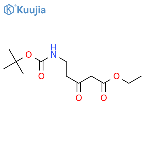 ethyl 5-{(tert-butoxy)carbonylamino}-3-oxopentanoate structure