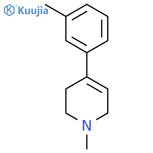 1-methyl-4-(3-methylphenyl)-1,2,3,6-tetrahydropyridine structure